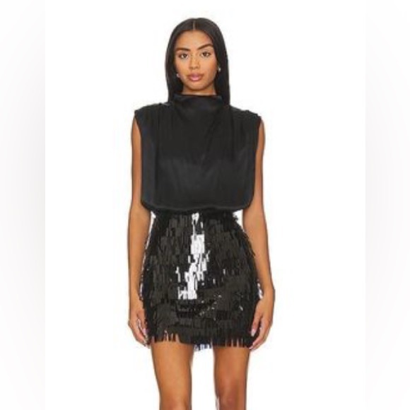 Simran Mini Dress in Black - Picture 1 of 4